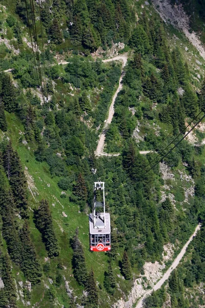 Franska Alperna Mont Blanc Massif Gondola Linbana Vid Brevent Det — Stockfoto