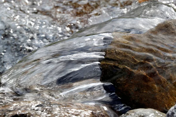 Río Montaña Agua Movimiento Sobre Roca Primer Plano Francia — Foto de Stock