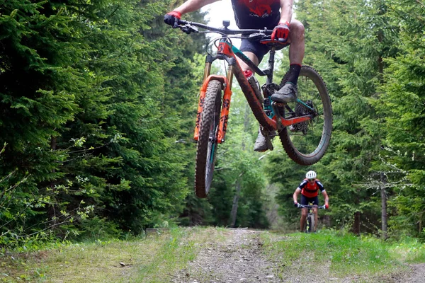 Dre Dans Darbon Mountain Bike Race French Alps Inglés Salta —  Fotos de Stock