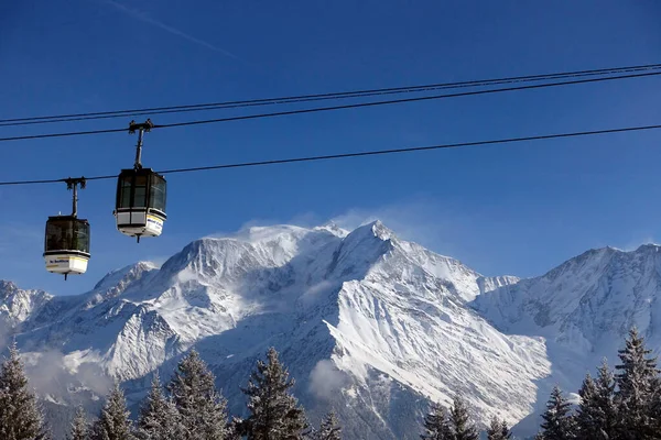 Mont Blanc Massivet Det Højeste Bjerg Europa 4810 Set Fra - Stock-foto