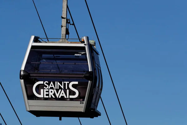 Francouzské Alpy Vesnice Saint Gervais Mont Blanc Slavná Lyžařská Stanice — Stock fotografie