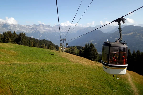 Französische Alpen Sommer Saint Gervais Mont Blanc Dorf Seilbahn — Stockfoto