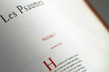 Aziz İncili. Eski Ahit 'ten. Les Psaumes. 