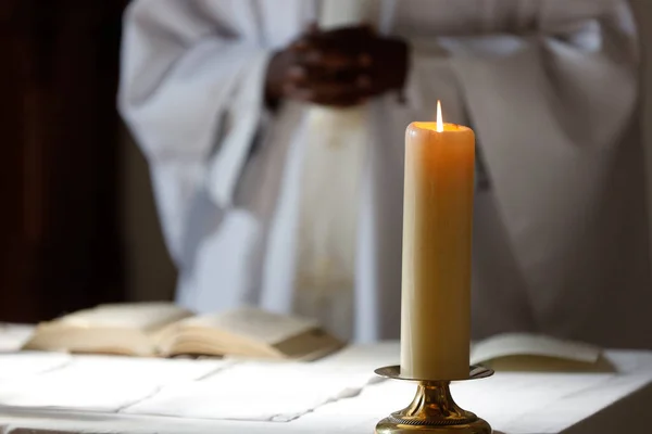 Coronavirus Epidemie Covod Feier Der Sonntagsmesse Der Kapelle Der Basilika — Stockfoto