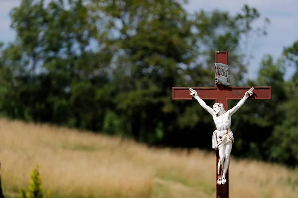 Crucifixión Jesús Cruz Calvario Francia —  Fotos de Stock