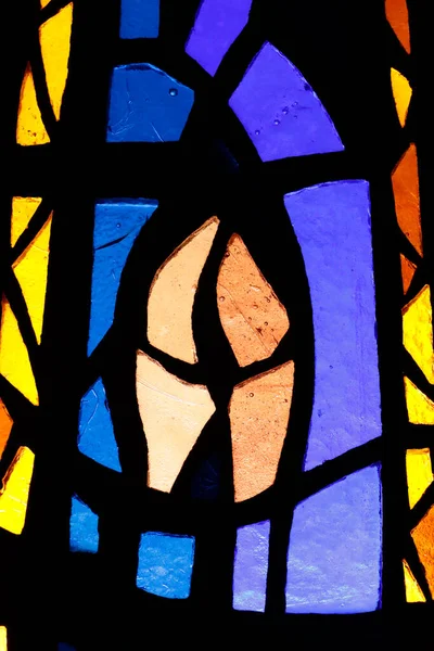 Церковь Святой Женевьевы Окно Витраже Женевьева Покровительница Парижа Анси Франция — стоковое фото