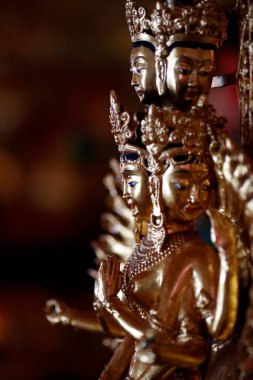 Thien Minh Budist tapınağı. Bodhisattva Avalokitesvara. Guanyin heykeli (Quan Am). Lyon. Fransa. 