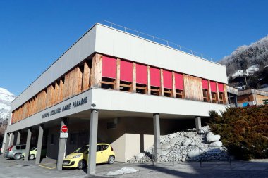 Ecole Marie Paradis. Grup Scolaire 'i Marie Paradis. Saint-Gervais. Fransa. 