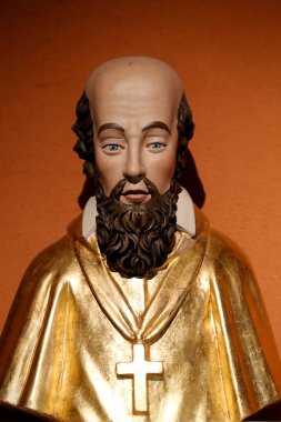  Notre Dame de Plaimpalais Kilisesi. Aziz Francis de Sales. Heykel. Fransa. 