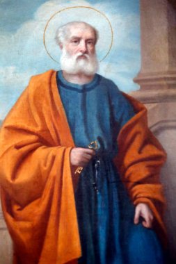 Havari Aziz James Kilisesi. Havari Aziz Peter. Resim 1863. İtalya. Trieste. İtalya. 