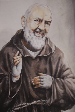  Monte Grisa Tapınağı. Peder Pio, Pietrelcina 'lı Aziz Pio olarak da bilinen İtalyan bir Fransisken keşiş, rahip, stigmatist ve mistik, İtalya. 