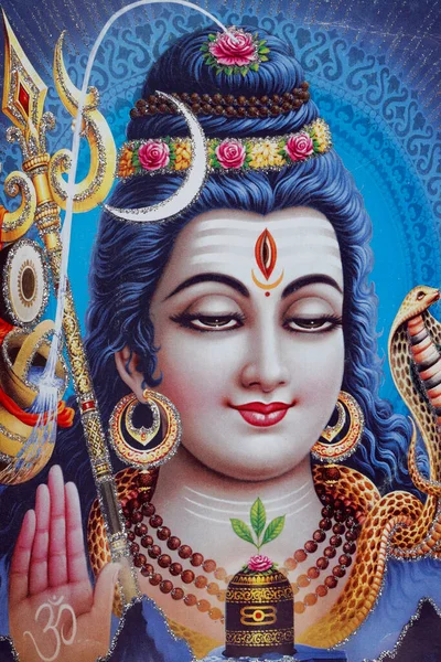 Σίβα Ινδουιστής Θεός Της Μεταμόρφωσης Καταστροφής — Φωτογραφία Αρχείου