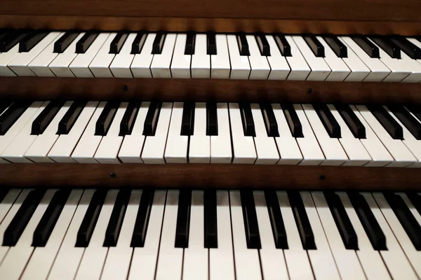 Saint Maurice Church Pipe Organ Keybords Annecy France — Stock Photo, Image