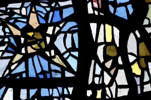 Kostel Notre Dame Plaimpalais Skleněné Okno Francie — Stock fotografie