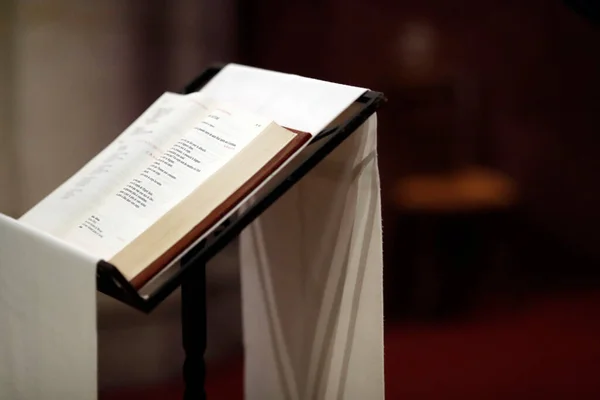 聖フランソワ セールス大聖堂 カトリックのミサだ 福音書を開く トントン フランス — ストック写真