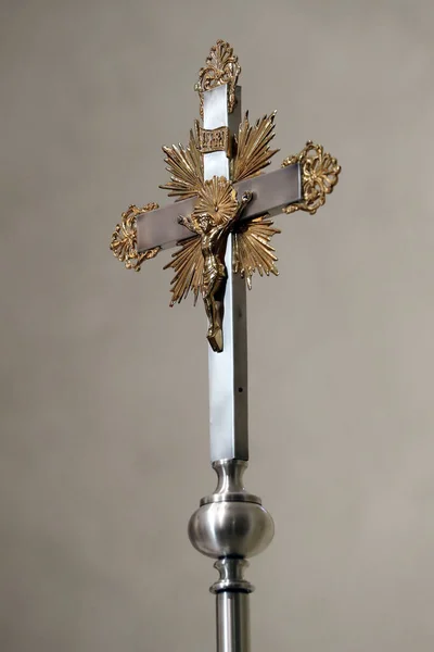 サンタ マリア アスンタ教会 十字架上のイエス 十字架上のイエス ムッジャ イタリア — ストック写真