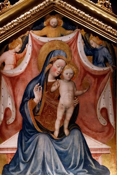 Milanon Katedraalin Museo Madonna Valtaistuimelle Kristus Lapsi Michelino Leonardo Bezozzo — kuvapankkivalokuva