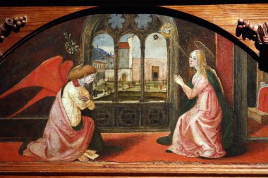 San Marco Meydanı 'na bakan pencereli duyuru. Monte di Giovanni del Fora ( 1448 -1532). 16. yüzyılın ilk on yılı. Ceneviz. İtalya. 