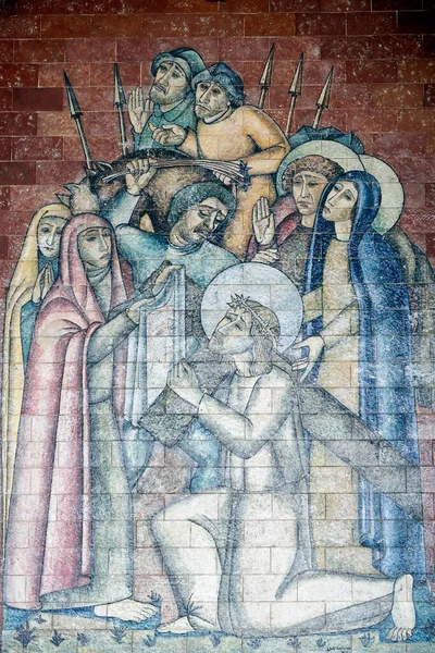 Sanctuary Fatima Way Cross Veronica Wipes Face Jesus Passion Christ — Stock Photo, Image