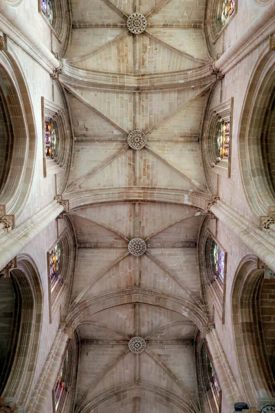 Monasterio Batalha Arquitectura Gótica Tardía Mezclada Con Estilo Manuelino Bóveda —  Fotos de Stock