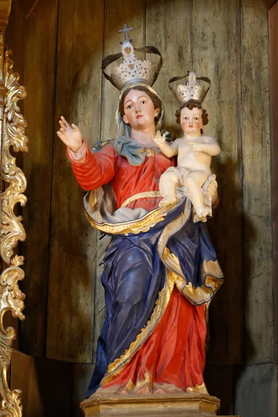 Virgen María Niño Estatua Evora Portugal —  Fotos de Stock