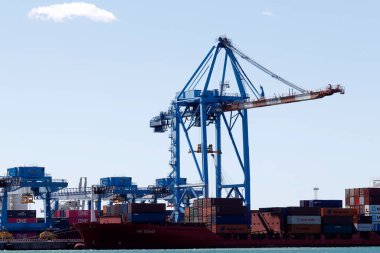 Porto Antico (Eski Liman) manzarası. Ceneviz. İtalya. 