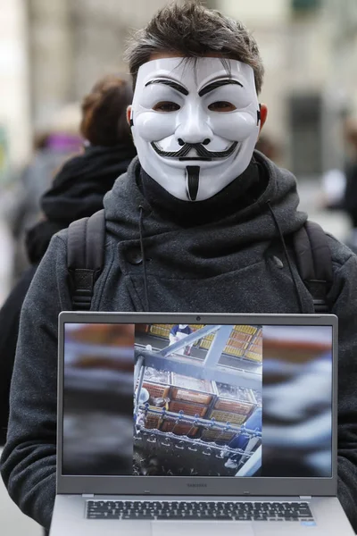 福克斯面具 匿名面具 — 图库照片