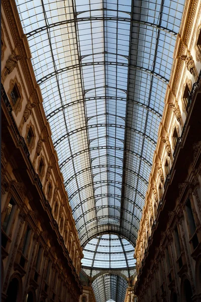 Galleria Vittorio Emanuele Aktywna Galeria Handlowa Ważny Punkt Orientacyjny Mediolanu — Zdjęcie stockowe