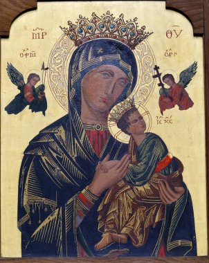 Auxerre Katedrali. Daimi Yardımcımız. 15. yüzyıl Bizans ikonu. Auxerre. Fransa.