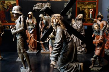 Ulusal Müze. Haç Taşıma. İsa 'nın Tutkusu. Çalışma Pençesi 1492. Varşova. Polonya.