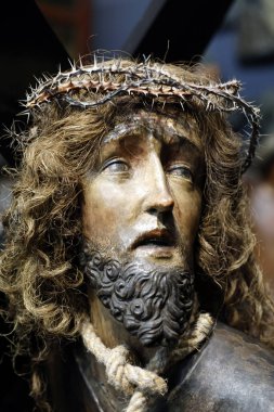 The National Museum. Carrying of the Cross. Passion of Christ. Worclaw 1492.  Warsaw. Poland.