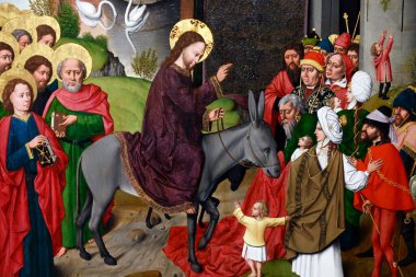 Ulusal Müze. Kudüs üç parçalı. 1497-150O. Gdansk 'taki Bayan Kilisemiz. Varşova. Polonya.