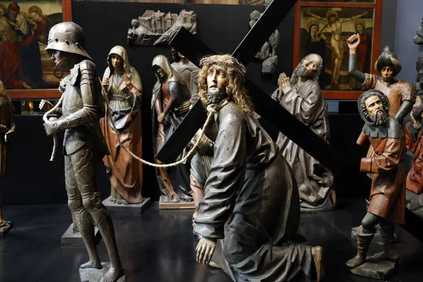 Ulusal Müze. Haç Taşıma. İsa 'nın Tutkusu. Çalışma Pençesi 1492. Varşova. Polonya.