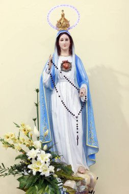 Mang Den Virgin Mary Pilgrimage Center, Kon Tum Diocese.  The Virgin Mary.  Mang Den. Vietnam.