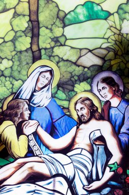 Haçın yolu. 13. İstasyon: İsa çarmıhtan indirildi. Pleiku. Fransa.