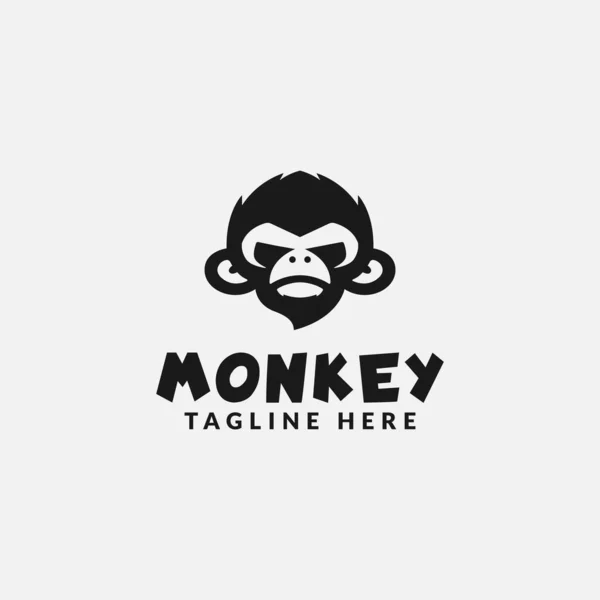 Maymun Tasarımı Logo Şablonu Için Uygun — Stok Vektör