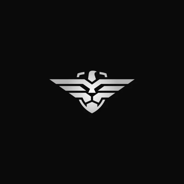 Aslan Kartal Logo Vektör Tasarımı Logo Şablonu — Stok Vektör