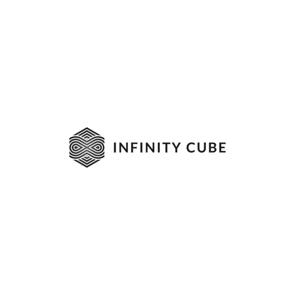 Нескінченний Куб Векторний Дизайн Логотипу Шаблон Логотипу — стоковий вектор