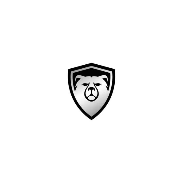 Логотип Щит Медведя Шаблон Логотипа Векторная Графика