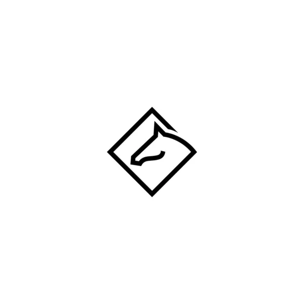 Projekt Logo Konia Wzór Logo — Wektor stockowy