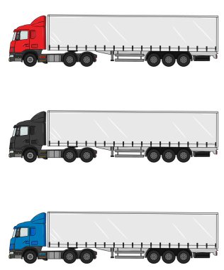 Yüksek detaylı kamyonlar ayarlandı. Çalışmalarında kullanabilirsin..