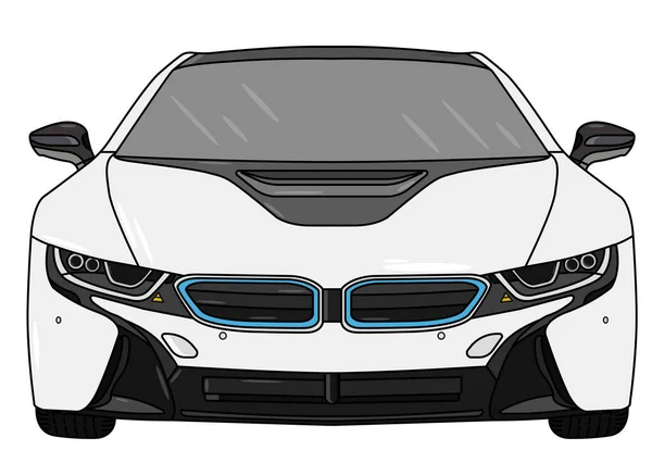 High Detailed White Sport Car Vector You Can Use Your — Stock Vector