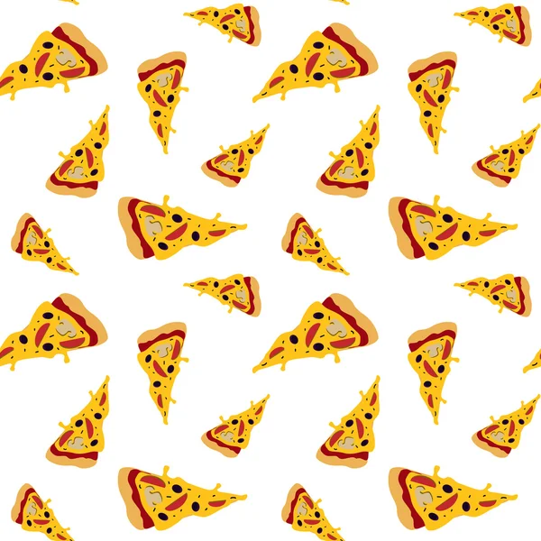 Patrón de rebanadas de pizza — Vector de stock