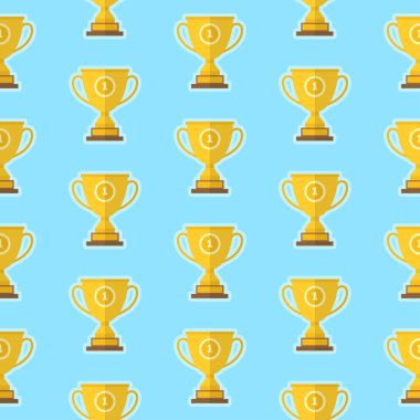 Kazanan Kupası düz tasarım deseni