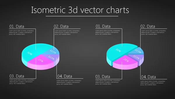 Afgeronde diagram voor presentatie Vectorbeelden