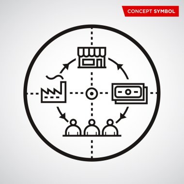 satırı ekonomik simgesi.