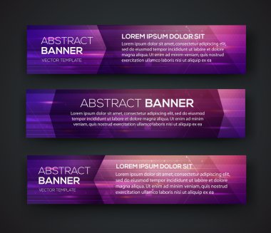 Abstract Banners. Vector Eps10 Backgrounds. clipart