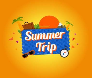 Yaz yolculuk logo tasarımı.