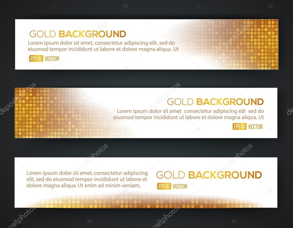 Gold sale banner set