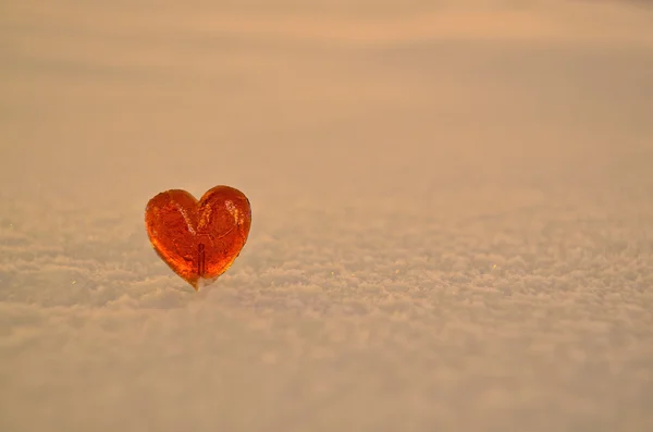 Льодяник форми серця — стокове фото